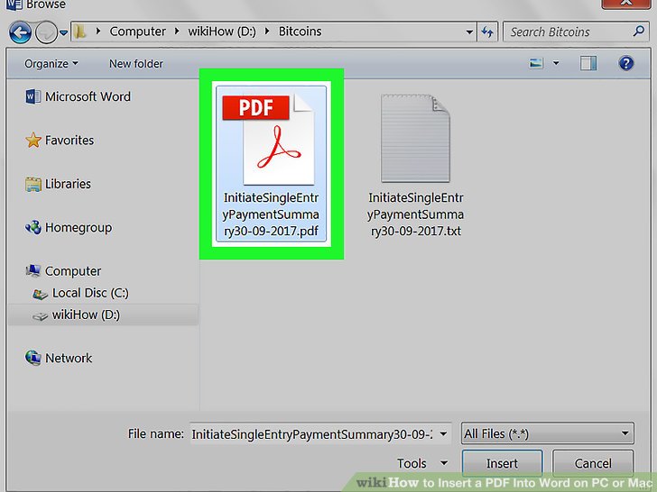how to insert an image into a pdf